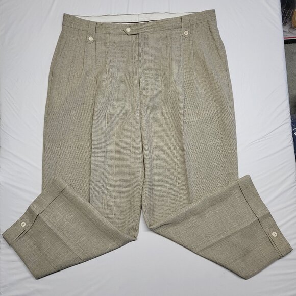 Vintage Smokey Joes Mens Dress Pants Baggy 40X32 (Fit 41 X 30 ) Relaxed Wide Leg - Picture 2 of 16